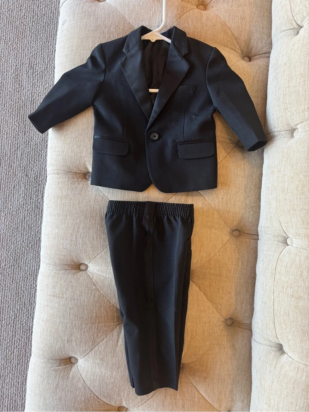 Baby Tuxedo by Nautical for weddings Sz 12 mo. Jacket & Pants Set black PERFECT!